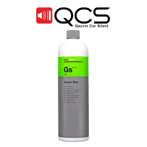 مایع سوپرکنسانتره صفرشویی و جرم گیر کوکمی کخ کیمی مخصوص داخل و خارج خودرو Gs Green Star حجم 1 لیتر